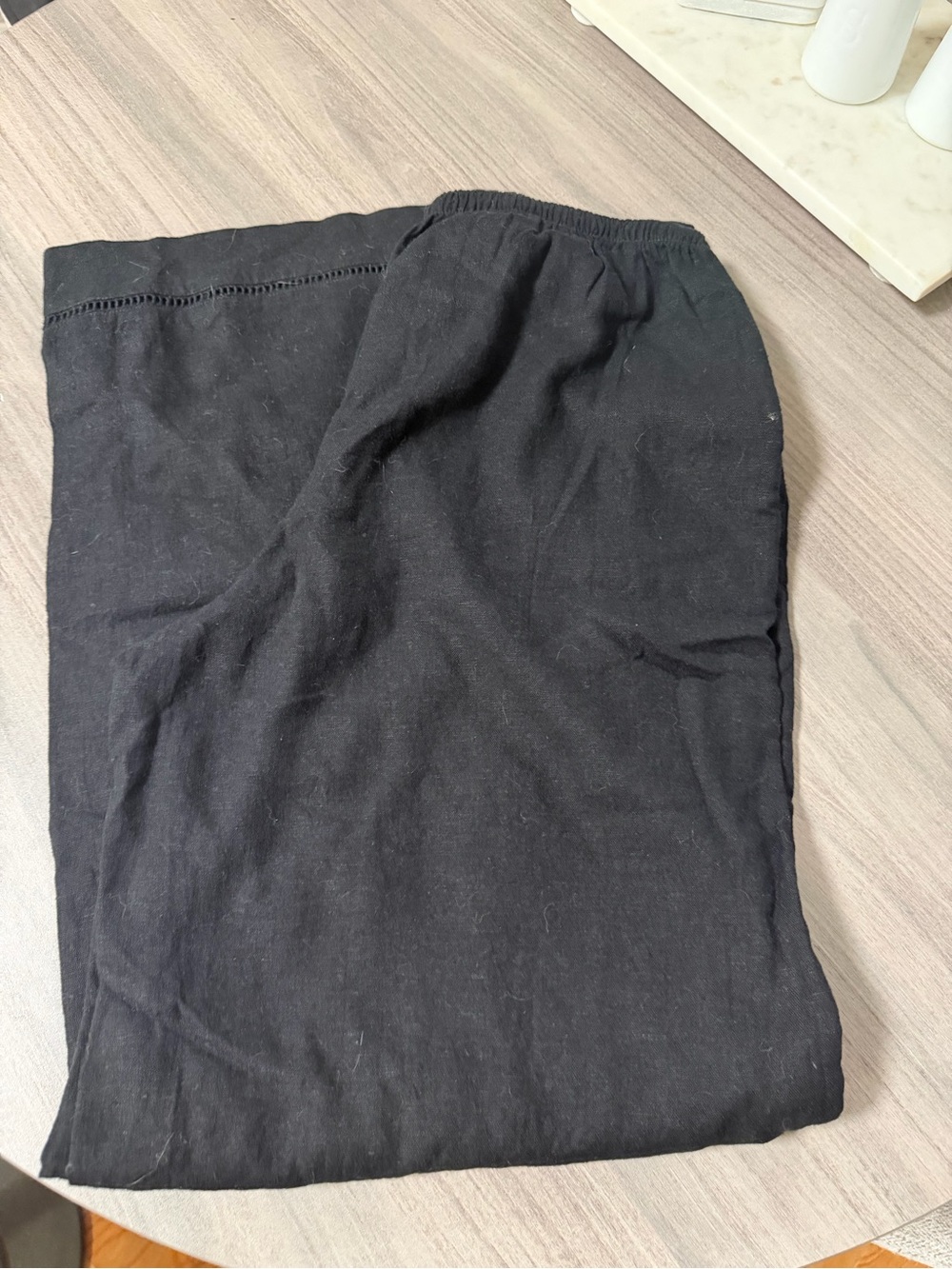 NWT A&F Gemma Linen-Blend Wide Leg Pull-On Pant - Picture 5 of 7
